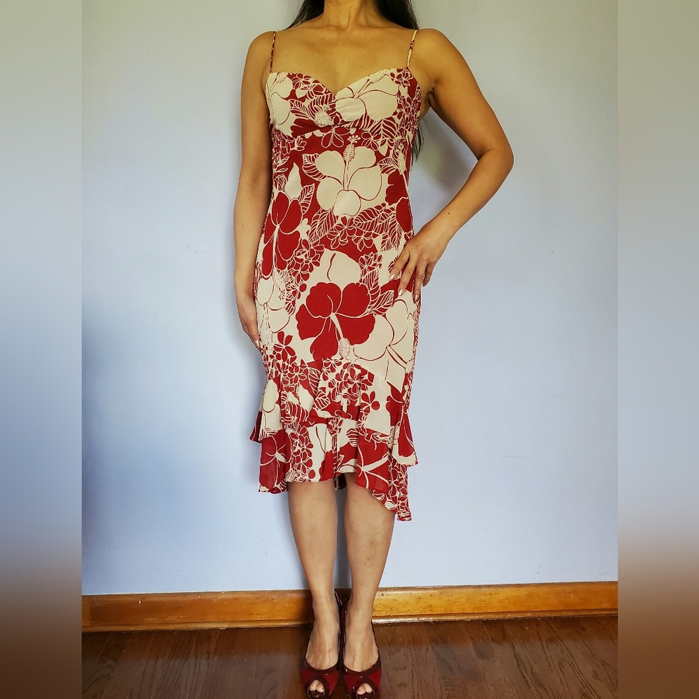 BCBG Maxazria floral slip dress